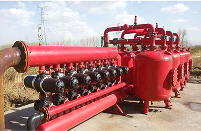 新疆伊犁砂石+疊片自動反沖洗過濾系統安裝現場